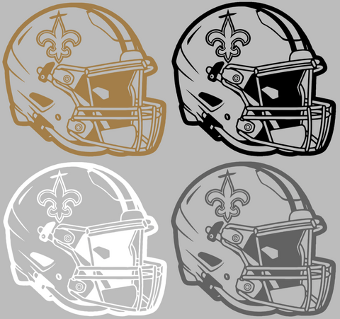 New Orleans Saints Football Helmet Premium DieCut Vinyl Decal PICK COLOR & SIZE