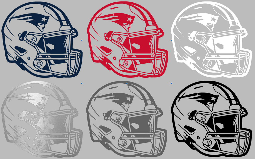 New England Patriots Football Helmet Premium DieCut Vinyl Decal PICK COLOR & SIZE