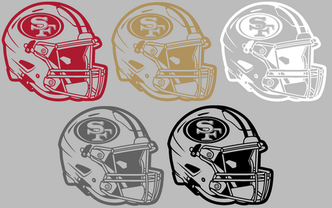 San Francisco 49ers Football Helmet Premium DieCut Vinyl Decal PICK COLOR & SIZE