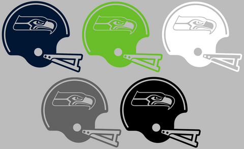 Retro Football Helmet Premium DieCut Vinyl Decal PICK COLOR & SIZE