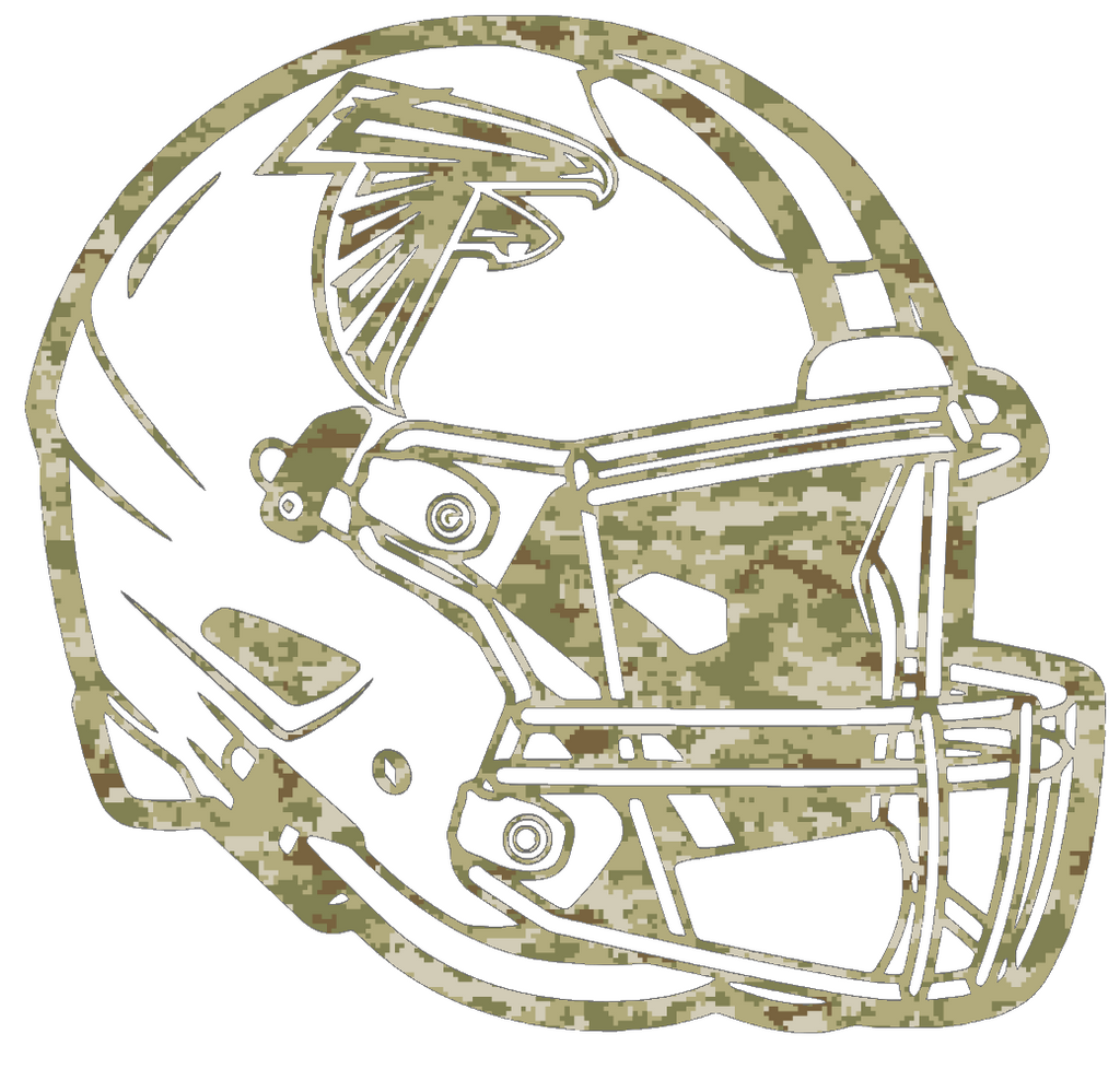 Atlanta Falcons Football Helmet Salute to Service Camouflage Camo Vinyl Decal PICK SIZE