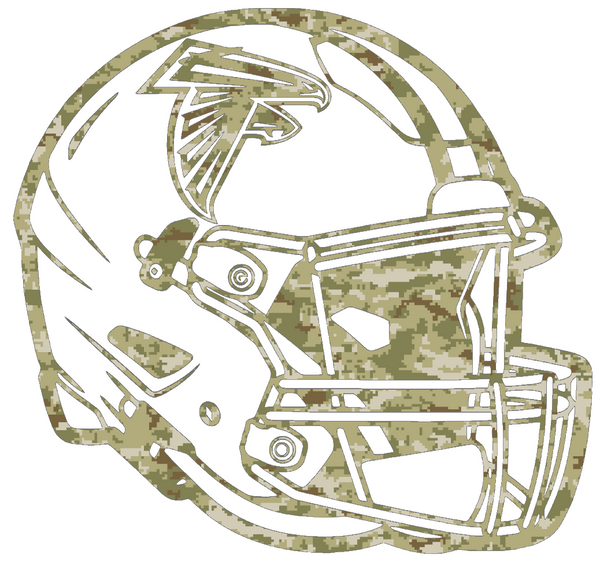 Atlanta Falcons Football Helmet Salute to Service Camouflage Camo Vinyl Decal PICK SIZE