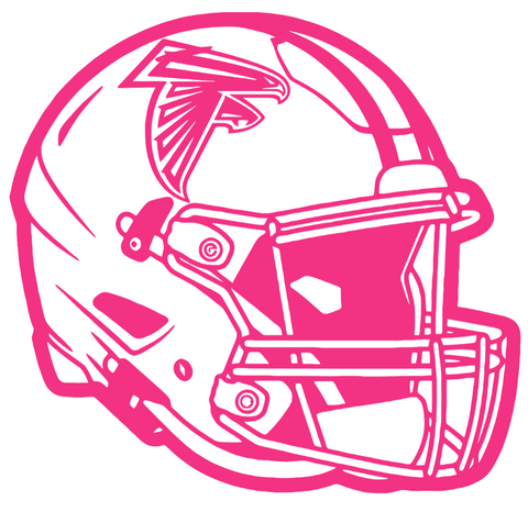 Atlanta Falcons HOT PINK Football Helmet Premium DieCut Vinyl Decal PICK SIZE