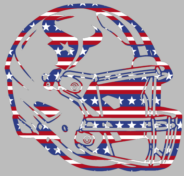 Houston Texans Football Helmet Stars & Stripes USA American Flag Vinyl Decal PICK SIZE