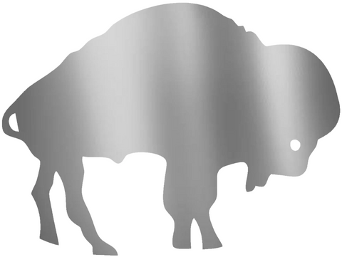 Buffalo Bills SILVER CHROME MIRROR Retro Logo Premium DieCut Vinyl Decal PICK SIZE