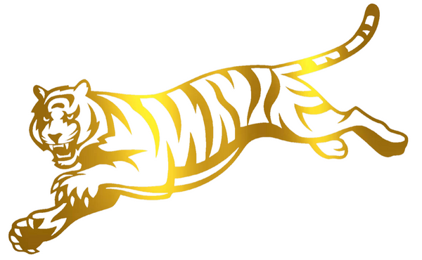 Cincinnati Bengals GOLD CHROME MIRROR Retro Throwback Logo Premium DieCut Vinyl Decal PICK SIZE