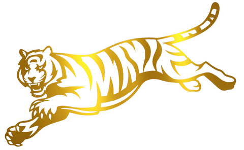 Cincinnati Bengals GOLD CHROME MIRROR Retro Throwback Logo Premium DieCut Vinyl Decal PICK SIZE
