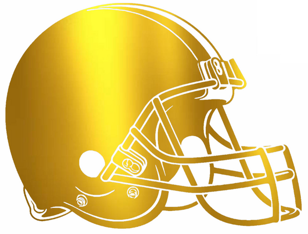 Cleveland Browns GOLD CHROME MIRROR Team Logo Premium DieCut Vinyl Decal PICK SIZE