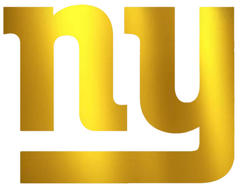 New York Giants GOLD CHROME MIRROR Team Logo Premium DieCut Vinyl Decal PICK SIZE