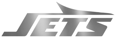 New York Jets SILVER CHROME MIRROR Team Logo Premium DieCut Vinyl Decal PICK SIZE