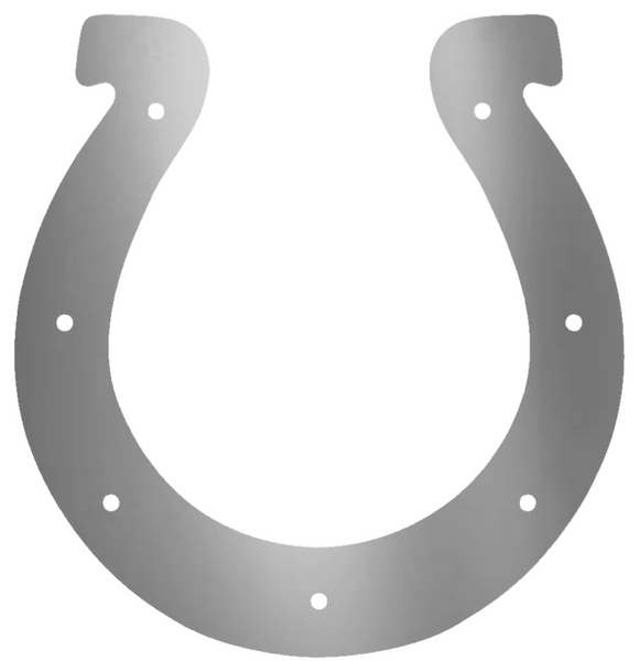 Indianapolis Colts SILVER CHROME MIRROR Team Logo Premium DieCut Vinyl Decal PICK SIZE