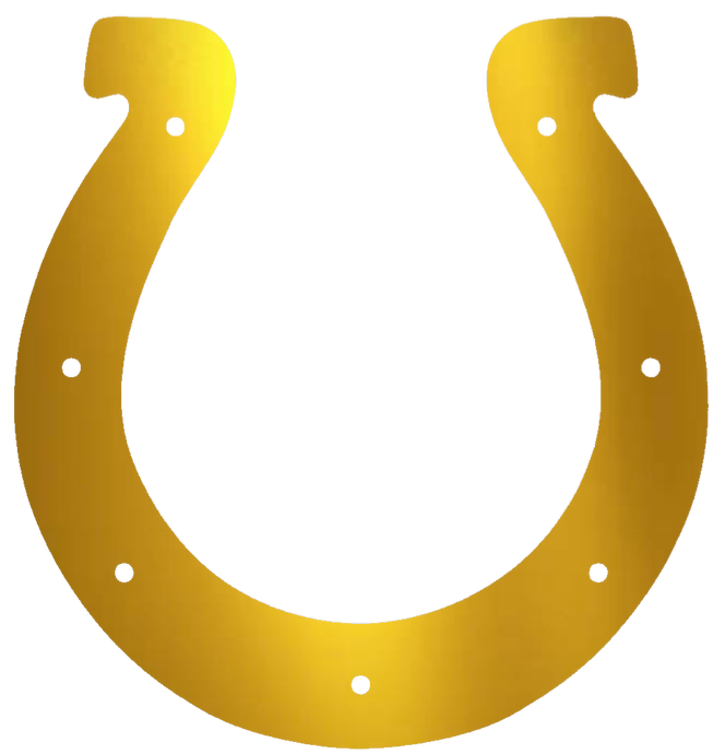 Indianapolis Colts GOLD CHROME MIRROR Team Logo Premium DieCut Vinyl Decal PICK SIZE