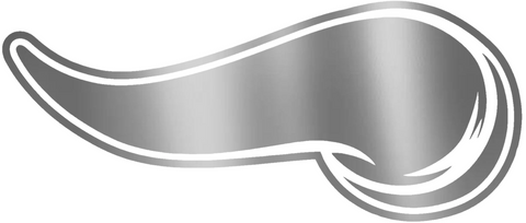 Minnesota Vikings SILVER CHROME MIRROR Horns Logo Premium DieCut Vinyl Decal PICK SIZE