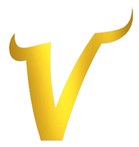 Minnesota Vikings GOLD CHROME MIRROR V Logo Premium DieCut Vinyl Decal PICK SIZE