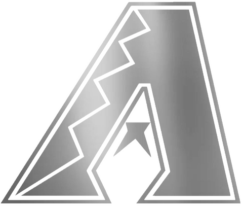 Arizona Diamondbacks SILVER CHROME MIRROR Team Logo Premium DieCut Vinyl Decal PICK SIZE