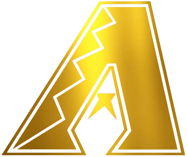 Arizona Diamondbacks GOLD CHROME MIRROR Team Logo Premium DieCut Vinyl Decal PICK SIZE