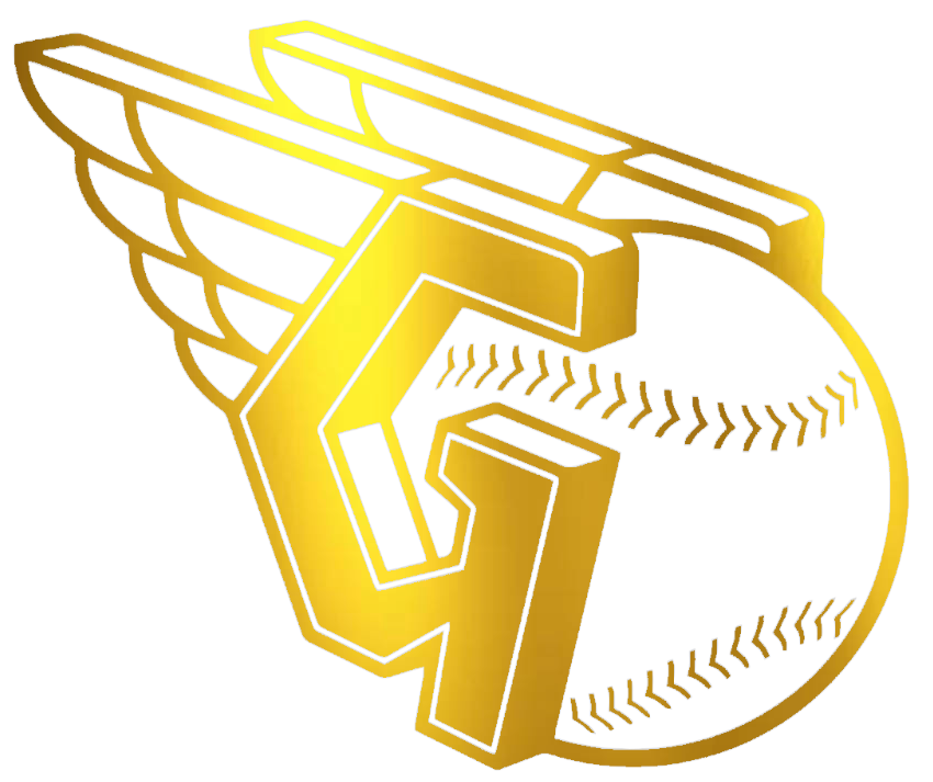 Cleveland Guardians GOLD CHROME MIRROR Team Logo Premium DieCut Vinyl Decal PICK SIZE
