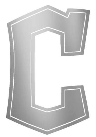 Cleveland Guardians SILVER CHROME MIRROR C Logo Premium DieCut Vinyl Decal PICK SIZE