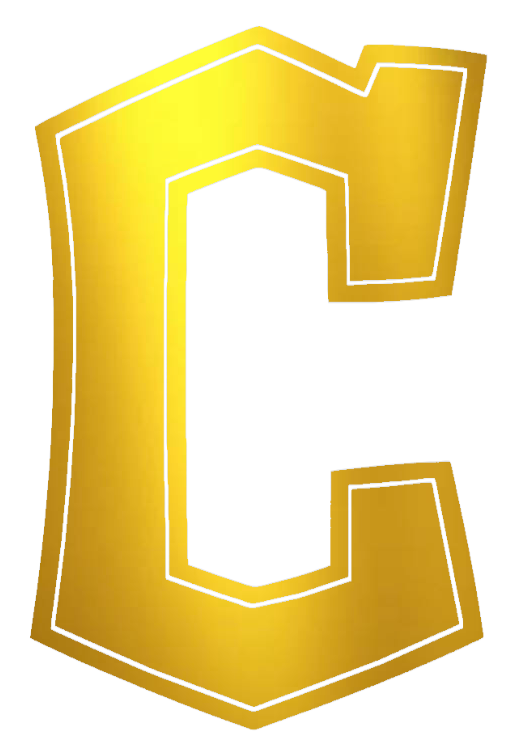 Cleveland Guardians GOLD CHROME MIRROR C Logo Premium DieCut Vinyl Decal PICK SIZE