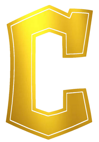 Cleveland Guardians GOLD CHROME MIRROR C Logo Premium DieCut Vinyl Decal PICK SIZE