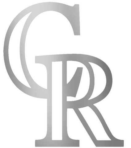 Colorado Rockies SILVER CHROME MIRROR Team Logo Premium DieCut Vinyl Decal PICK SIZE