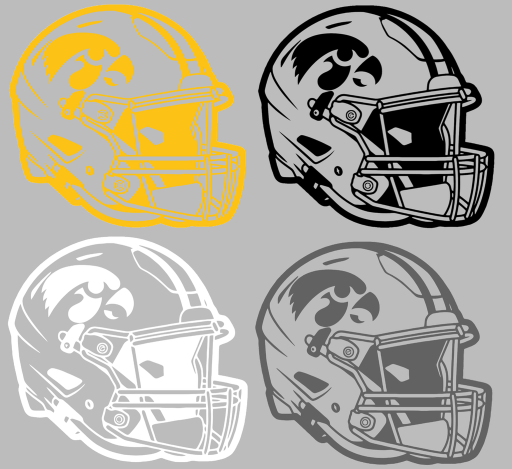 Iowa Hawkeyes Football Helmet Premium DieCut Vinyl Decal PICK COLOR & SIZE