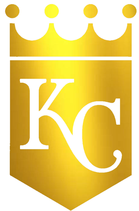 Kansas City Royals GOLD CHROME MIRROR Team Logo Premium DieCut Vinyl Decal PICK SIZE
