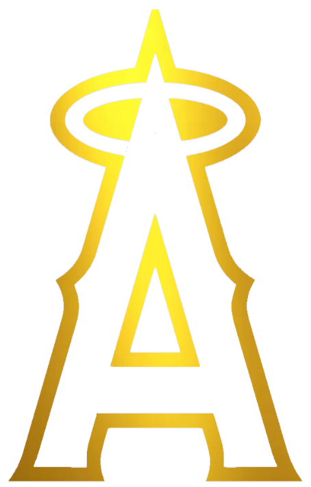 Los Angeles Angels GOLD CHROME MIRROR Team Logo Premium DieCut Vinyl Decal PICK SIZE