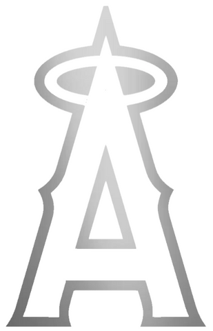 Los Angeles Angels SILVER CHROME MIRROR Team Logo Premium DieCut Vinyl Decal PICK SIZE
