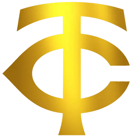 Minnesota Twins GOLD CHROME MIRROR Team Logo Premium DieCut Vinyl Decal PICK SIZE