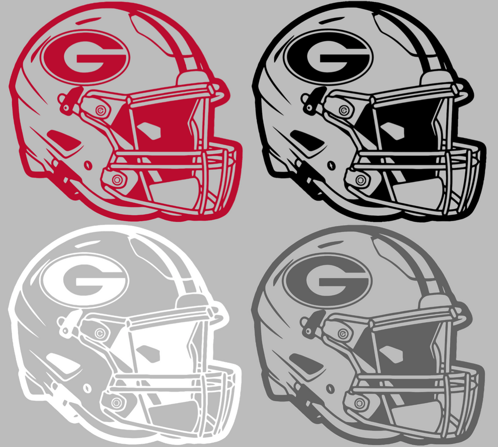 Georgia Bulldogs Football Helmet Premium DieCut Vinyl Decal PICK COLOR & SIZE