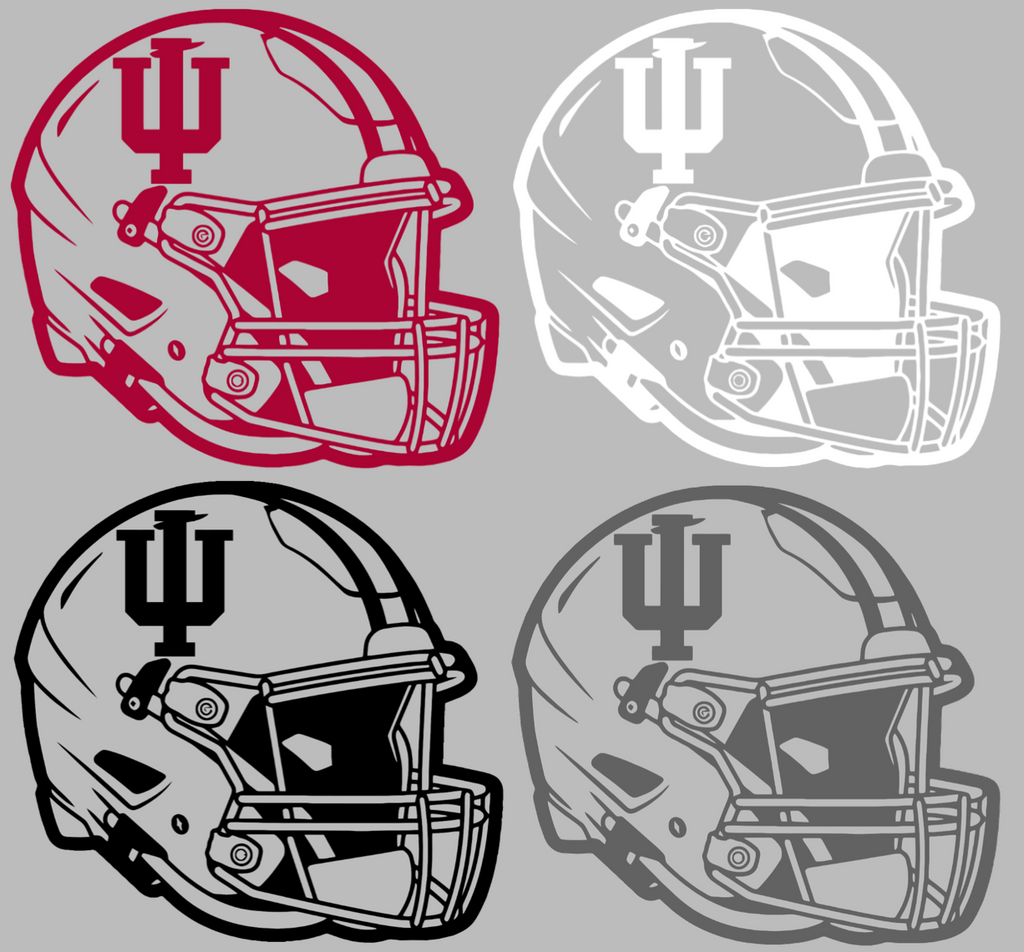 Indiana Hoosiers Football Helmet Premium DieCut Vinyl Decal PICK COLOR & SIZE