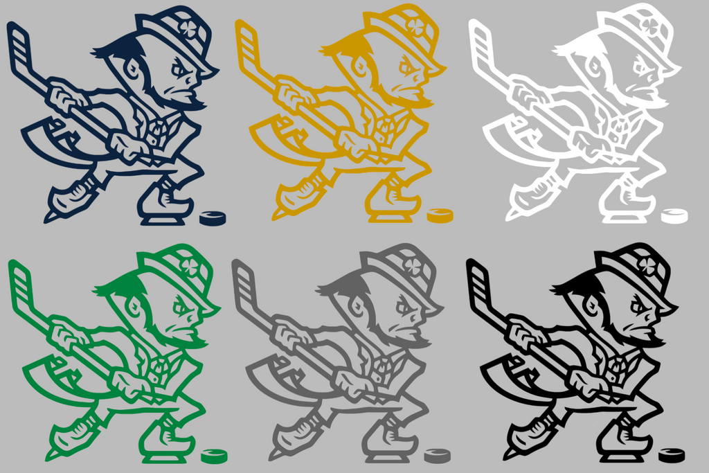 Notre Dame Fighting Irish Leprechaun Hockey Logo Premium DieCut Vinyl Decal PICK COLOR & SIZE