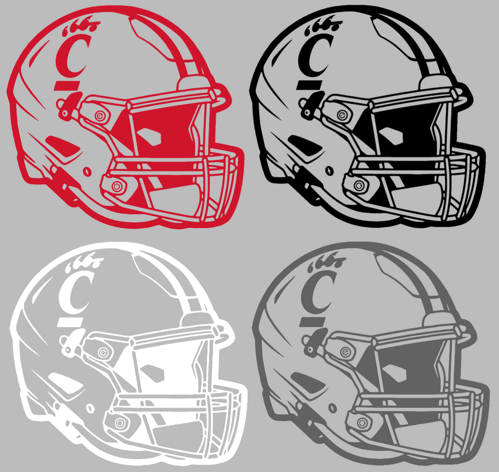 Cincinnati Bearcats Football Helmet Premium DieCut Vinyl Decal PICK COLOR & SIZE