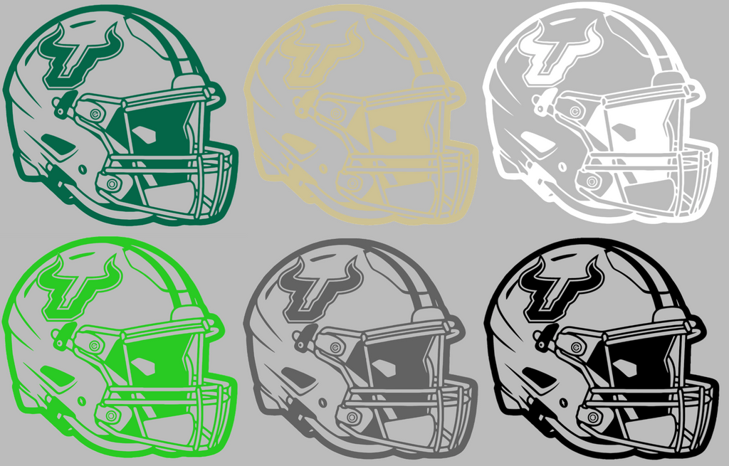 South Florida Bulls Football Helmet Premium DieCut Vinyl Decal PICK COLOR & SIZE
