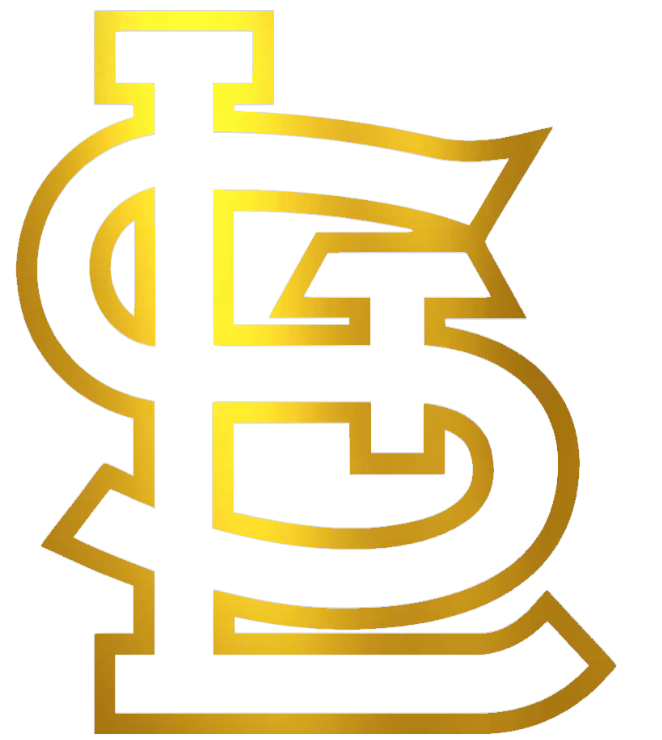 St Louis Cardinals GOLD CHROME MIRROR Team Logo Premium DieCut Vinyl Decal PICK SIZE