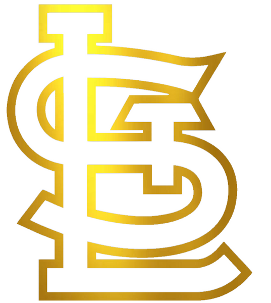 St Louis Cardinals GOLD CHROME MIRROR Team Logo Premium DieCut Vinyl Decal PICK SIZE