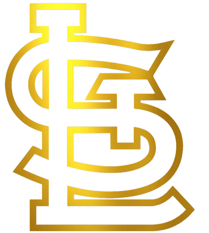 St Louis Cardinals GOLD CHROME MIRROR Team Logo Premium DieCut Vinyl Decal PICK SIZE