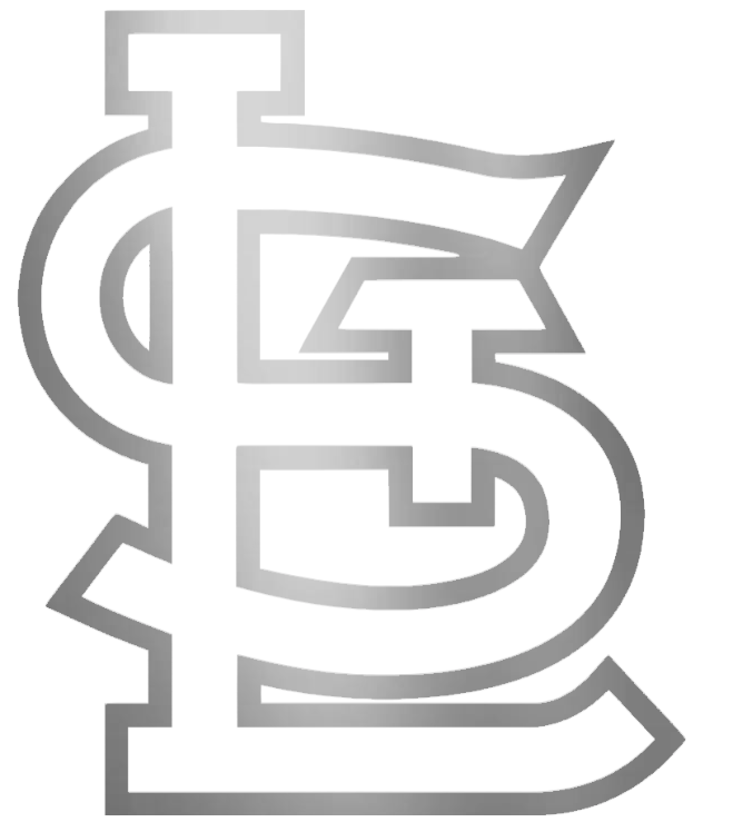 St Louis Cardinals SILVER CHROME MIRROR Team Logo Premium DieCut Vinyl Decal PICK SIZE