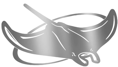 Tampa Bay Devil Rays SILVER CHROME MIRROR Team Logo Premium DieCut Vinyl Decal PICK SIZE