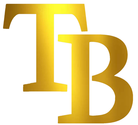 Tampa Bay Rays GOLD CHROME MIRROR Team Logo Premium DieCut Vinyl Decal PICK SIZE