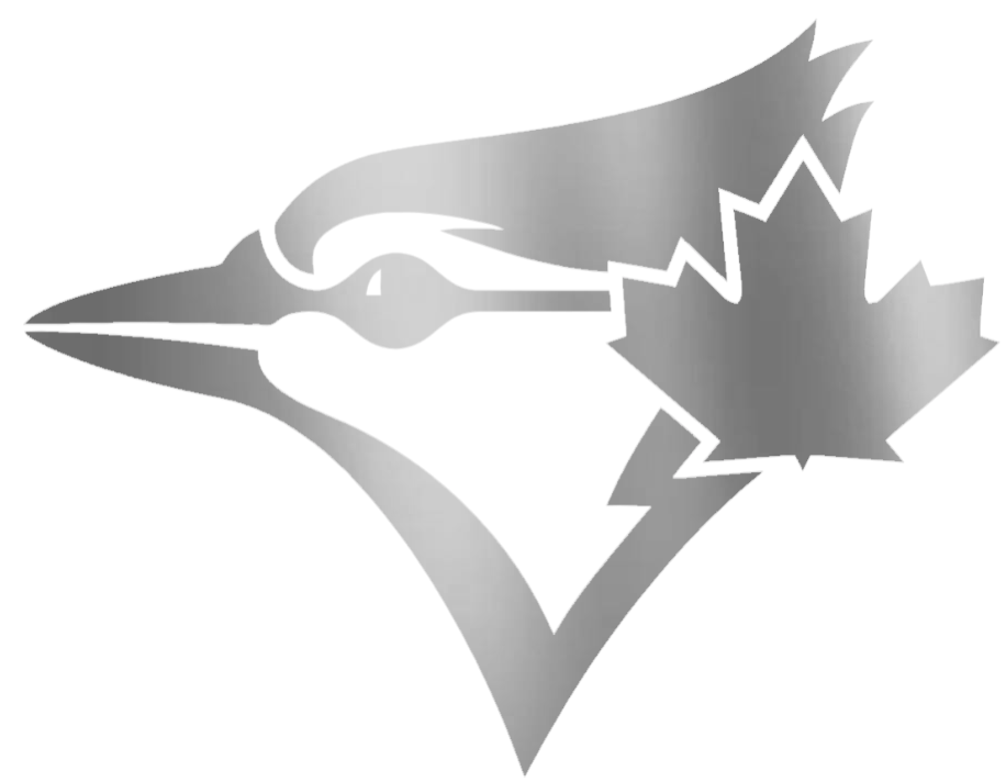 Toronto Blue Jays SILVER CHROME MIRROR Team Logo Premium DieCut Vinyl Decal PICK SIZE