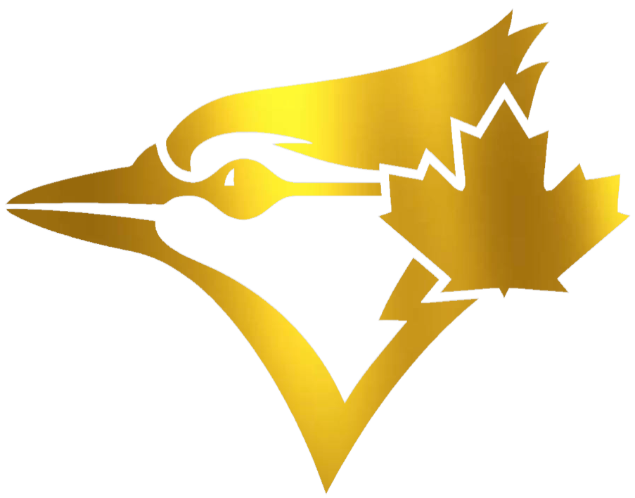 Toronto Blue Jays GOLD CHROME MIRROR Team Logo Premium DieCut Vinyl Decal PICK SIZE