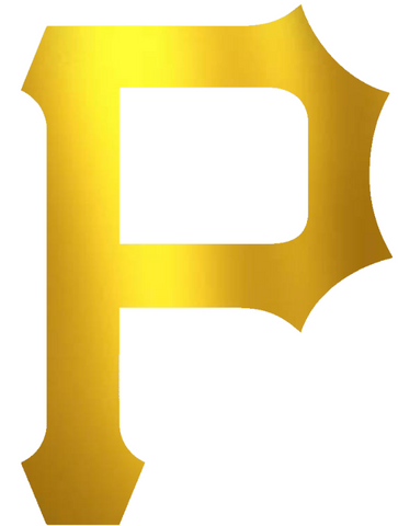 Pittsburgh Pirates GOLD CHROME MIRROR Team Logo Premium DieCut Vinyl Decal PICK SIZE