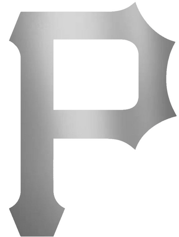 Pittsburgh Pirates SILVER CHROME MIRROR Team Logo Premium DieCut Vinyl Decal PICK SIZE