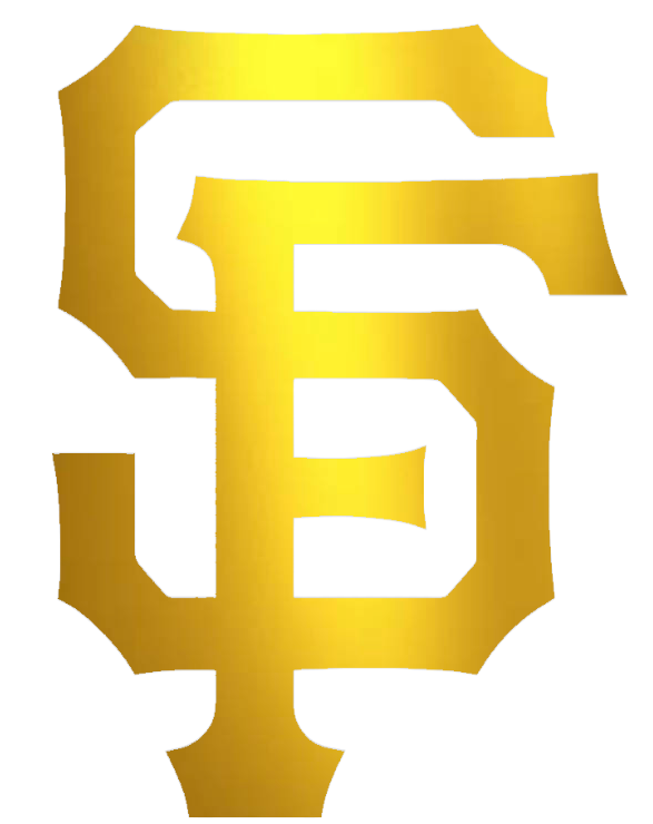 San Francisco Giants GOLD CHROME MIRROR Team Logo Premium DieCut Vinyl Decal PICK SIZE