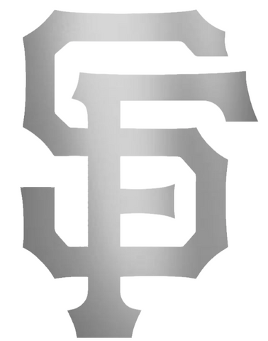 San Francisco Giants SILVER CHROME MIRROR Team Logo Premium DieCut Vinyl Decal PICK SIZE