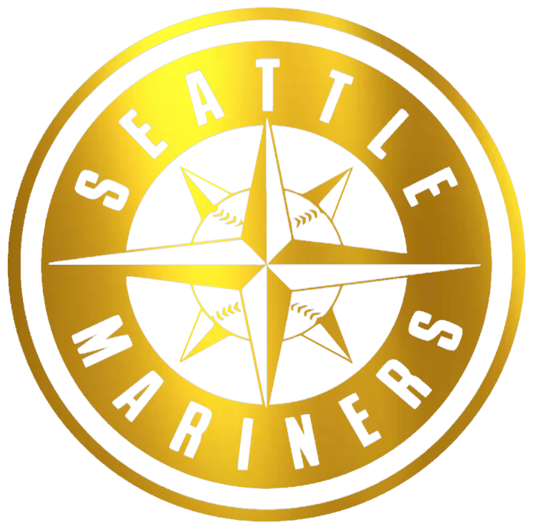 Seattle Mariners GOLD CHROME MIRROR Alternate Logo Premium DieCut Vinyl Decal PICK SIZE