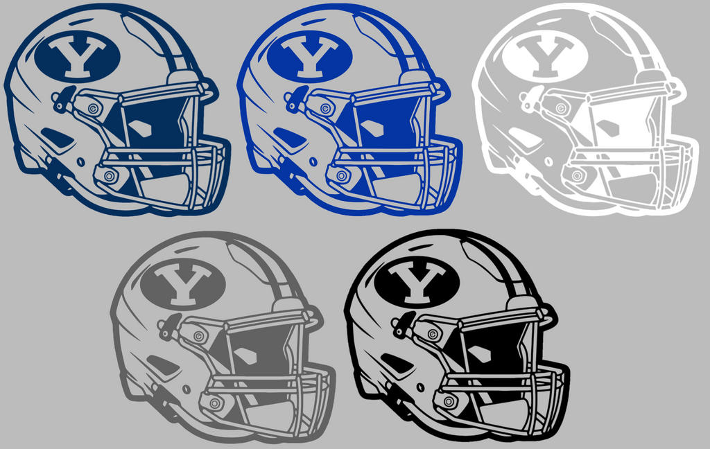 BYU Brigham Young Cougars Football Helmet Premium DieCut Vinyl Decal PICK COLOR & SIZE