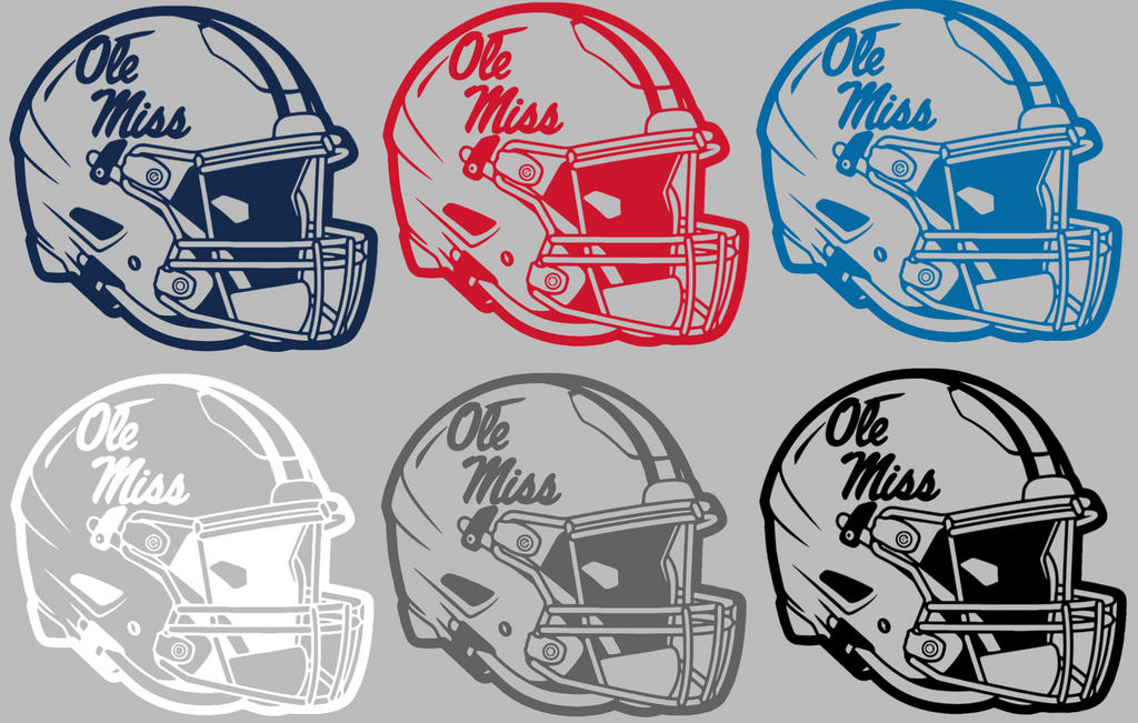Ole Miss Mississippi Rebels Football Helmet Premium DieCut Vinyl Decal PICK COLOR & SIZE